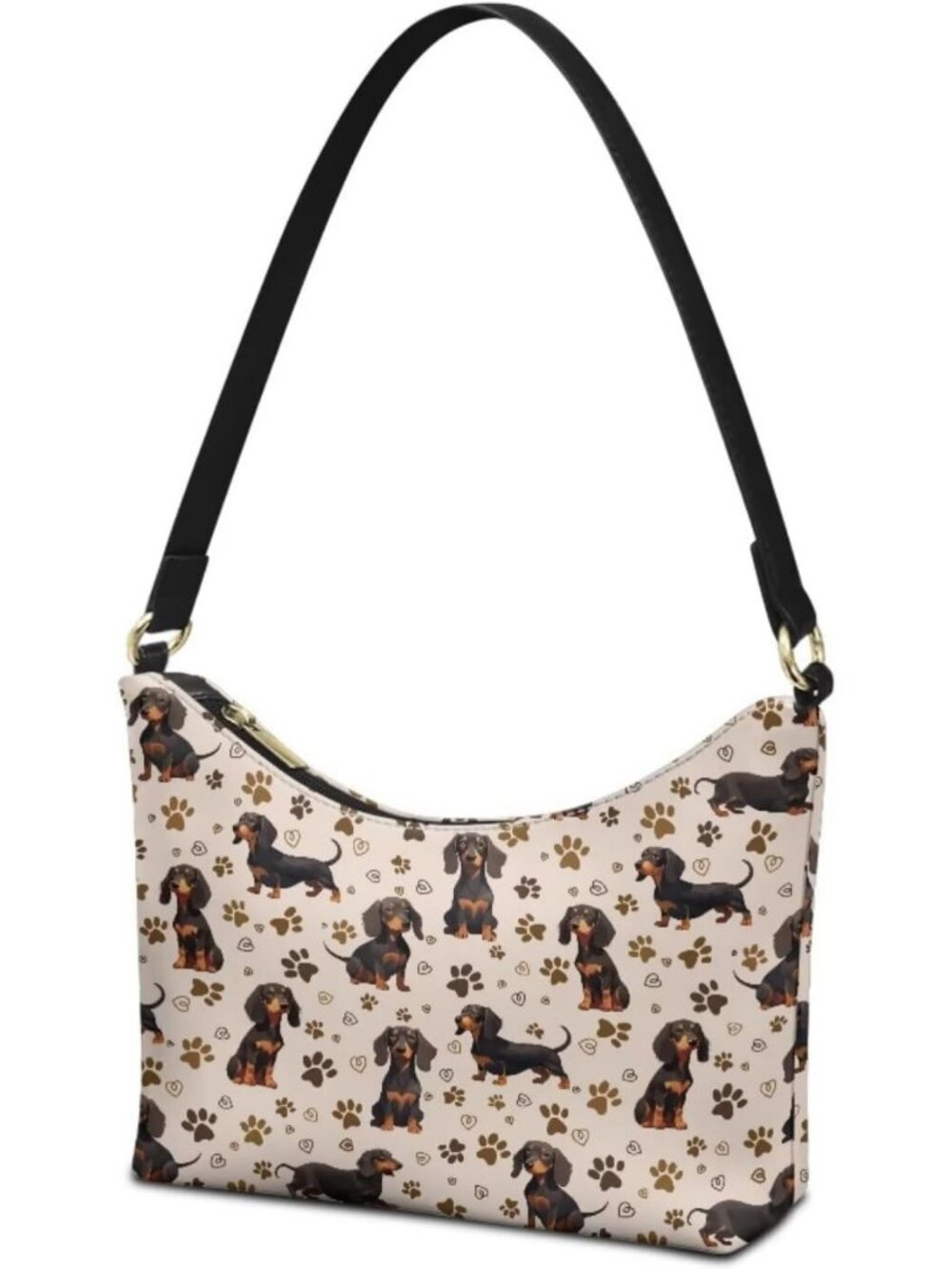 Stylish Leather Clutch Tote Handbag for Women - Crescent Underarm Purse with